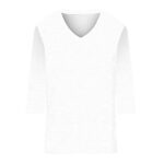V-Neck Slim Fit Summer Tops, Half Sleeve Blouse