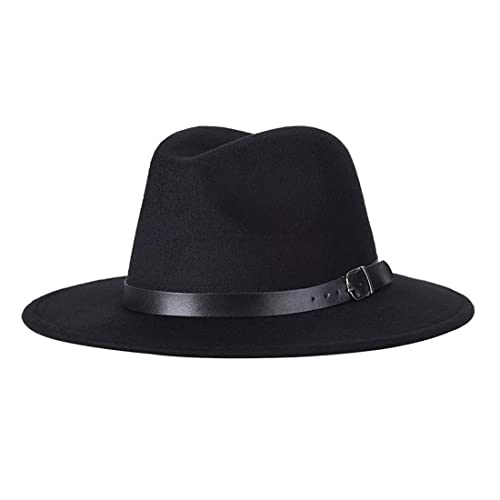 Retro Wide Brim Fedora Hat
