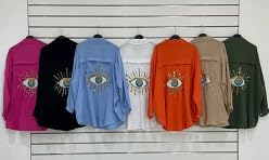Oversize Sequin Eye Top