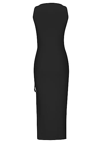 Zueauns Summer Maxi Bodycon Tank Dress for Women