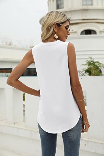Chiffon V Neck Sleeveless Summer Top