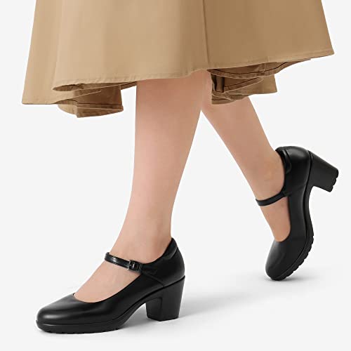 Chunky Low Block Heels Mary Jane Shoes