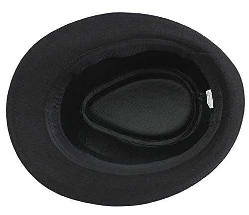 Classic Felt Trilby Hat - Black