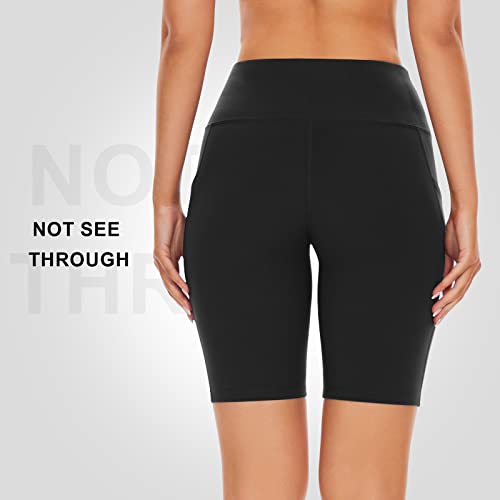 High Waist Cycling Shorts with Pockets