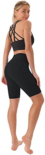 High Waisted Sports Shorts with Pockets