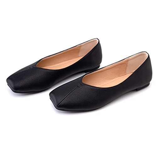 Slip-On Square Toe Flats