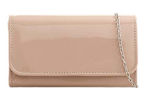 Patent Flap Clutch Bag