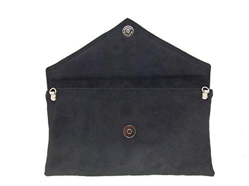 Faux Suede Clutch/Shoulder Bag