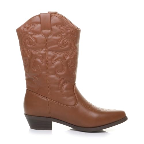 Low Block Heel Western Ankle Boots