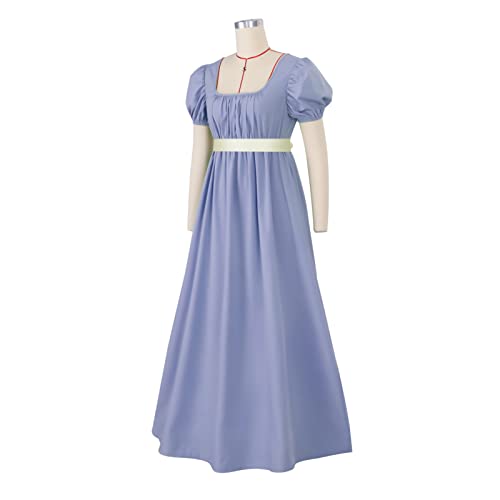 Green Regency Dress with Sash, Empire Waist