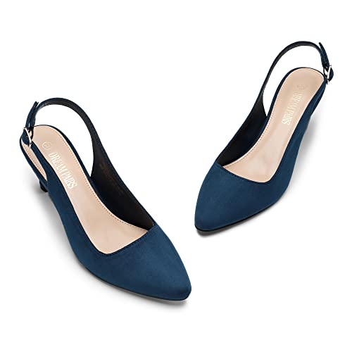 Slingback Kitten Heel Court Shoes