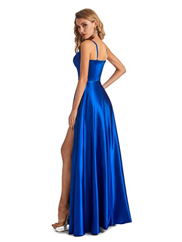 Lecureler Satin Spaghetti Strap Dress