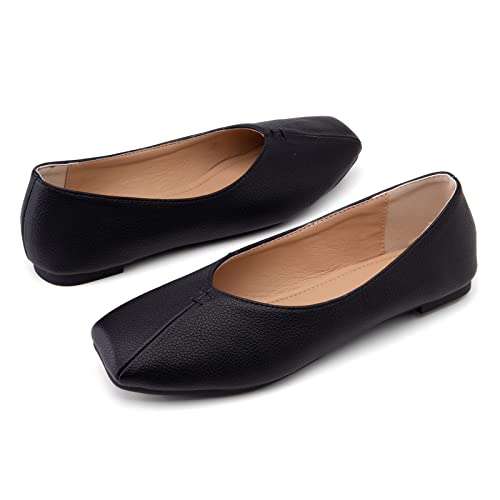 Slip-On Square Toe Flats