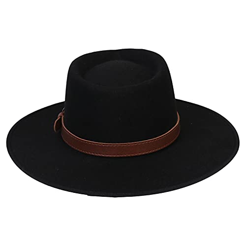 Wool Felt Fedora Hat - One Size - Black