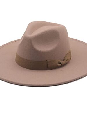 Classic Felt Fedora Hat with Bow Band