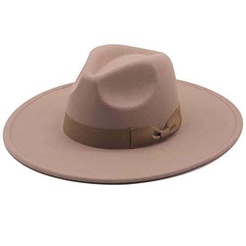 Classic Felt Fedora Hat with Bow Band