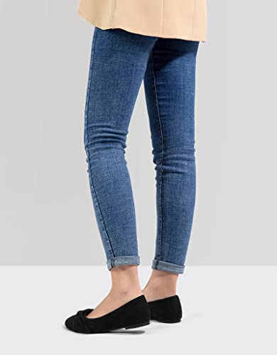 Ballet Flats with Bow Tie