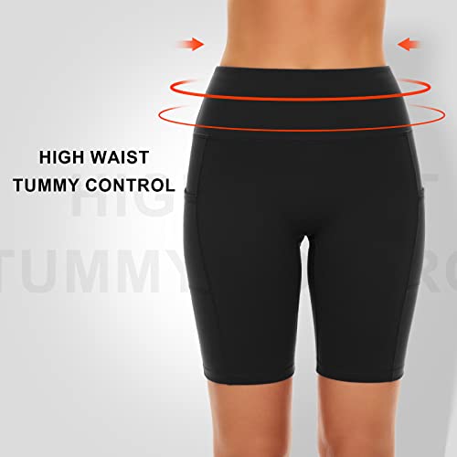 High Waist Cycling Shorts with Pockets