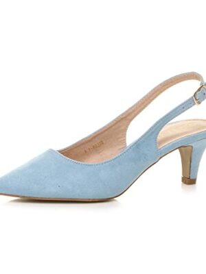 Low heel slingback court shoes