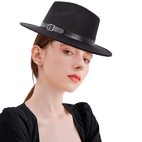 Retro Wide Brim Fedora Hat
