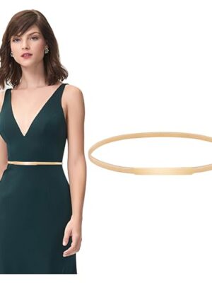 Thin Gold Metal Stretch Chain Belt