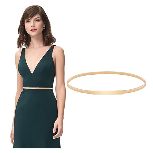 Thin Gold Metal Stretch Chain Belt