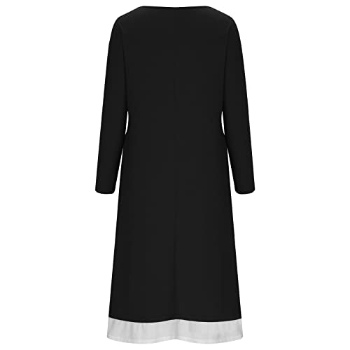 Casual Crewneck Long Sleeve Dress