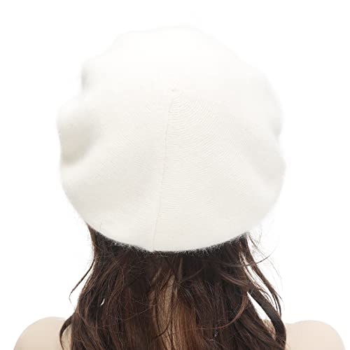 ZLYC Womens Reversible Cashmere Beret Cap