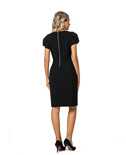 Sheath Tulip Sleeve Business Dress