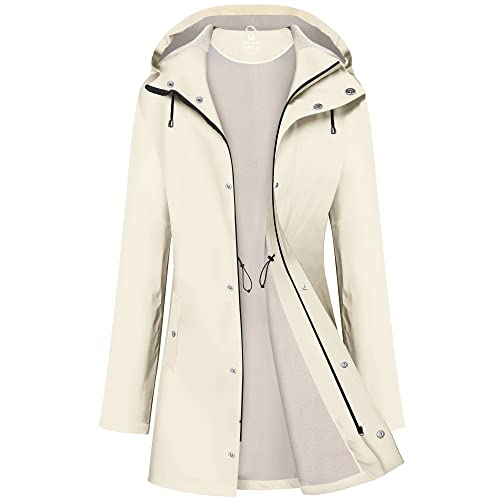 UNIQUEBELLA Women's Waterproof Breathable Raincoat