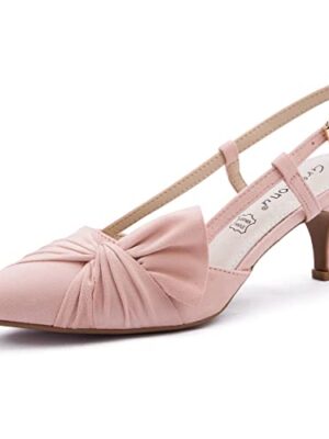 Kitten Heel Slingback Pumps
