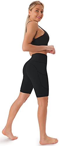 High Waisted Sports Shorts with Pockets
