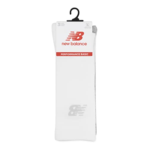 3 Pack Crew Socks, White