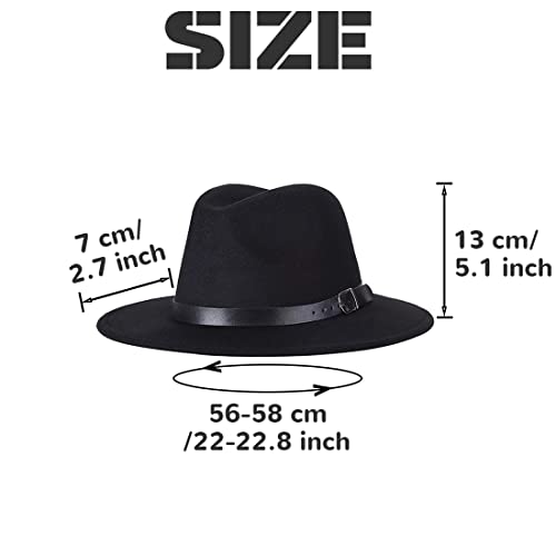 Retro Wide Brim Fedora Hat