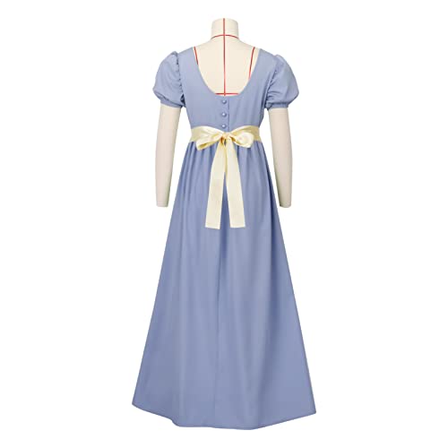 Green Regency Dress with Sash, Empire Waist