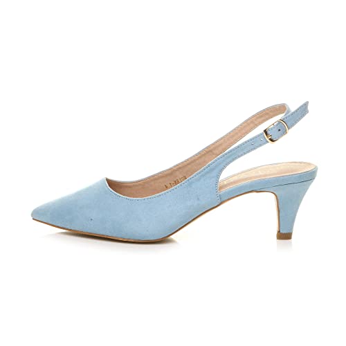 Low heel slingback court shoes