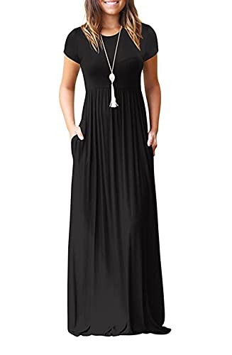 Maxi Dress with Pocket, Short Sleeve