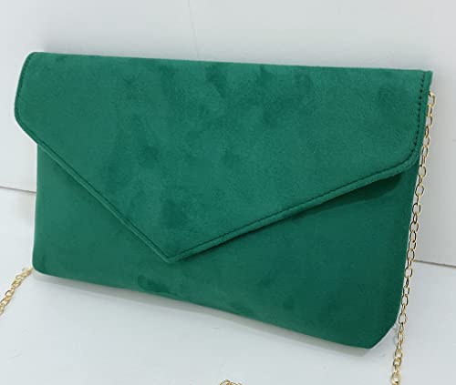 Faux Suede Clutch Bag