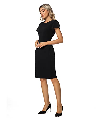 Sheath Tulip Sleeve Business Dress