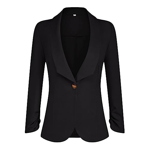 3/4 Sleeve Open Front Blazer