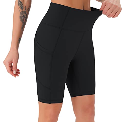 High Waisted Sports Shorts with Pockets
