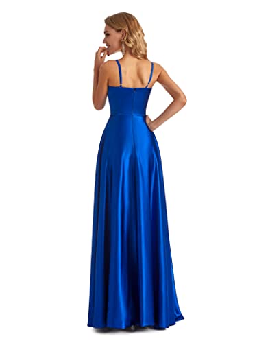Lecureler Satin Spaghetti Strap Dress