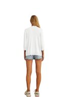 3/4 sleeve ruffle cardigan