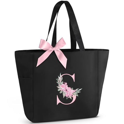 Vavabox Personalised Bridesmaid Tote Bag, Waterproof, Black, S