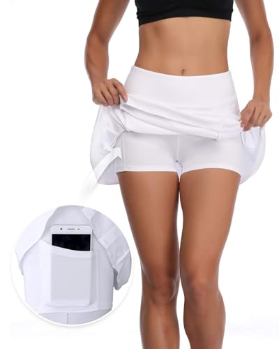 Pleated Tennis Skirt with Pockets, High Waist