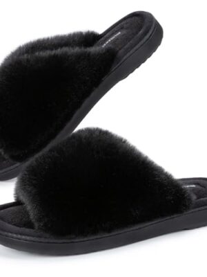 Deluxe Memory Foam Open Toe Slippers