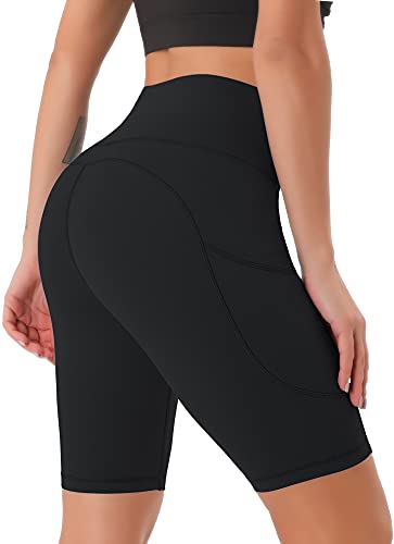 High Waisted Sports Shorts with Pockets