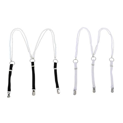 Y-Shape Elastic Braces with Beads, Black