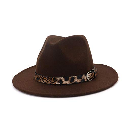 Panama Hats with Leopard Belt Buckle