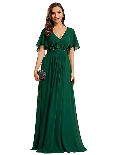 Chiffon V Neck Formal Dress 01960